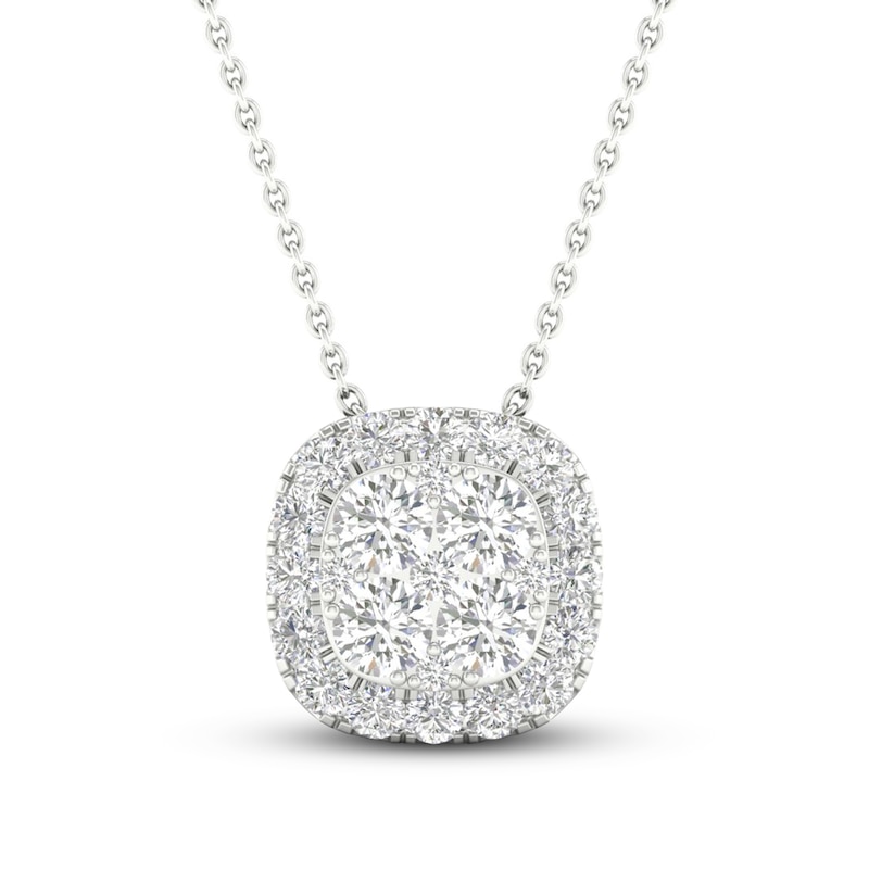 Main Image 1 of Previously Owned KAY Lab-Grown Diamonds Necklace 1/2 ct tw 14K White Gold 18&quot;