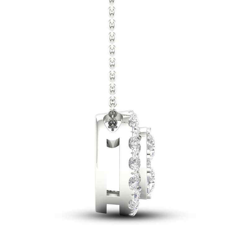 Main Image 3 of Previously Owned KAY Lab-Grown Diamonds Necklace 1/2 ct tw 14K White Gold 18&quot;