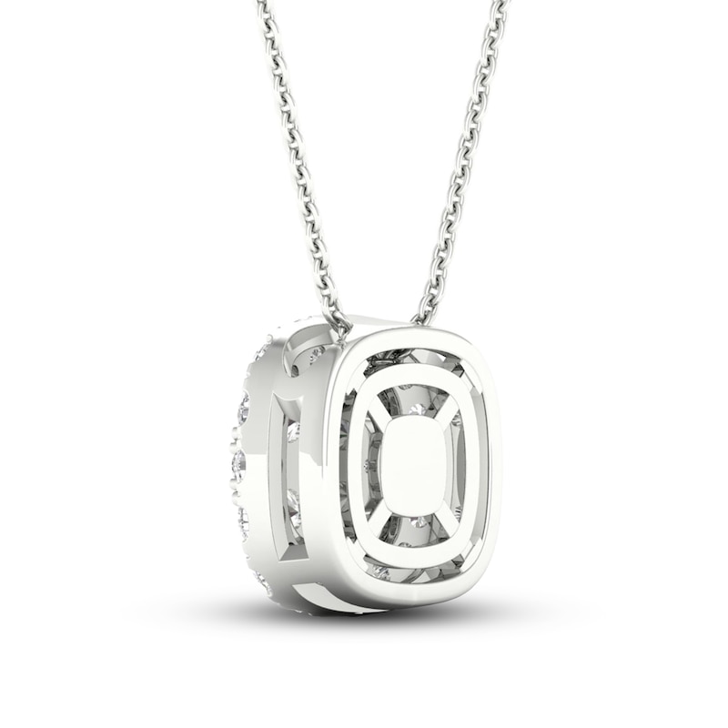 Main Image 4 of Previously Owned KAY Lab-Grown Diamonds Necklace 1/2 ct tw 14K White Gold 18&quot;