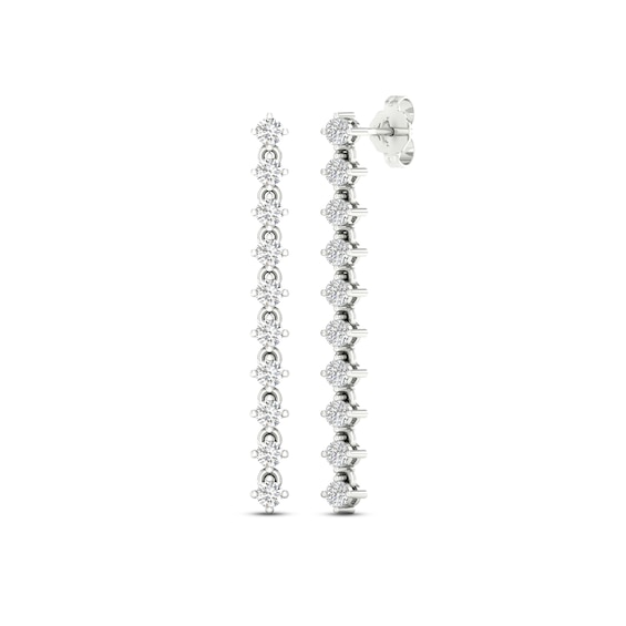 Previously Owned KAY Lab-Grown Diamonds Drop Earrings 1-1/4 ct tw 14K White Gold