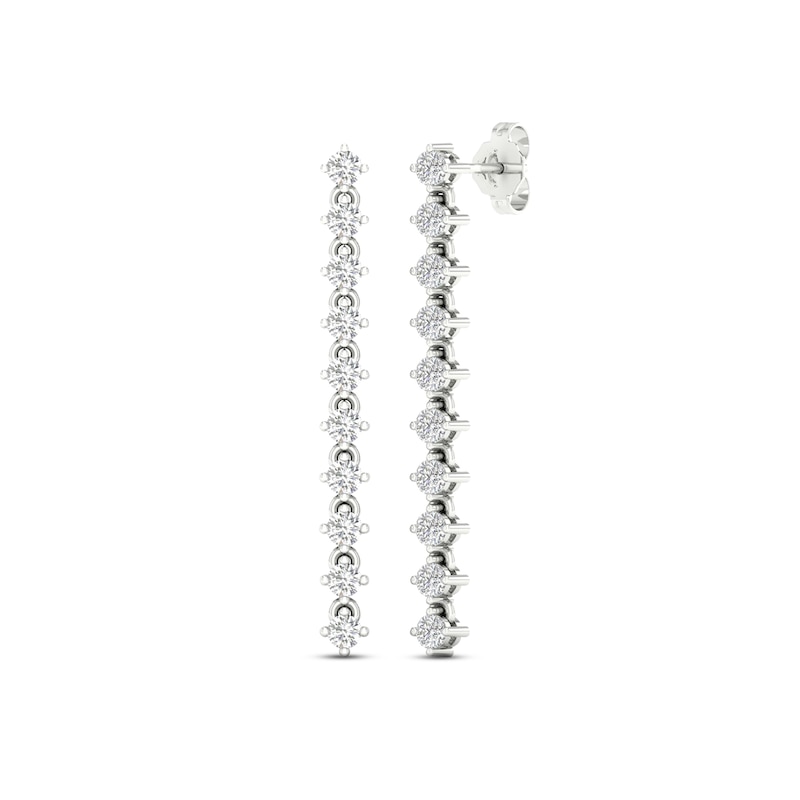Main Image 1 of Previously Owned KAY Lab-Grown Diamonds Drop Earrings 1-1/4 ct tw 14K White Gold