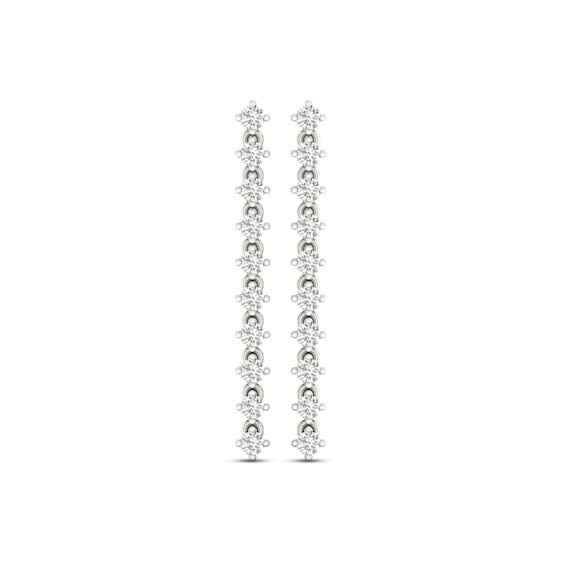 Main Image 2 of Previously Owned KAY Lab-Grown Diamonds Drop Earrings 1-1/4 ct tw 14K White Gold