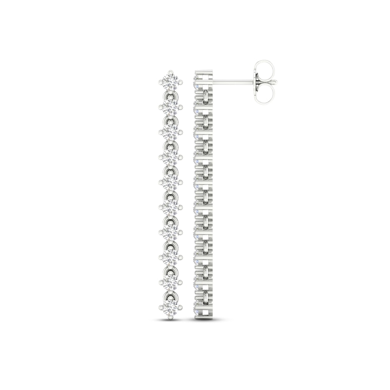Main Image 3 of Previously Owned KAY Lab-Grown Diamonds Drop Earrings 1-1/4 ct tw 14K White Gold