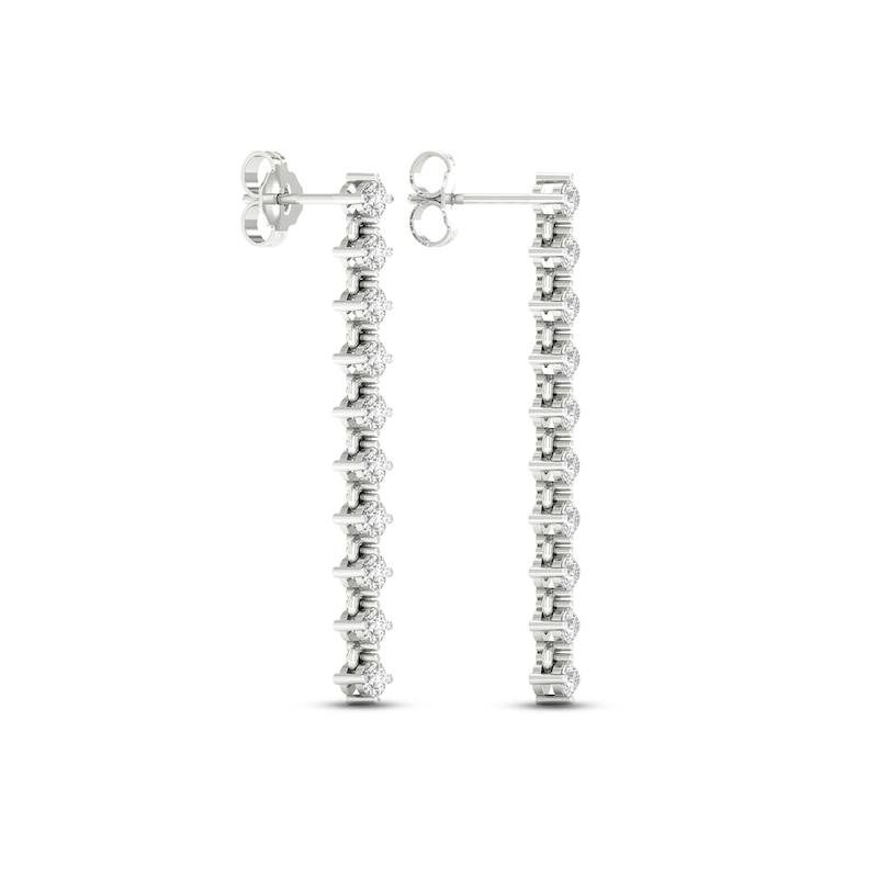 Main Image 4 of Previously Owned KAY Lab-Grown Diamonds Drop Earrings 1-1/4 ct tw 14K White Gold