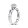 Thumbnail Image 2 of Previously Owned Multi-Diamond Center Bridal Set 1/2 ct tw Round-cut 10K White Gold