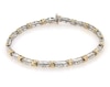 Thumbnail Image 0 of Previously Owned Diamond Crossover Bracelet 1-1/4 ct tw 10K Two-Tone Gold 9"