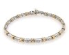 Thumbnail Image 1 of Previously Owned Diamond Crossover Bracelet 1-1/4 ct tw 10K Two-Tone Gold 9"