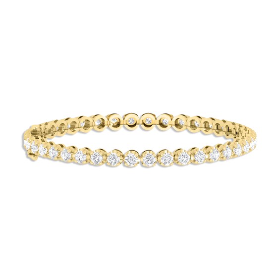 Previously Owned KAY Lab-Grown Diamonds Line Bracelet 5 ct tw 14K Yellow Gold 7"