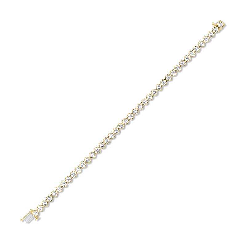 Main Image 2 of Previously Owned KAY Lab-Grown Diamonds Line Bracelet 5 ct tw 14K Yellow Gold 7&quot;