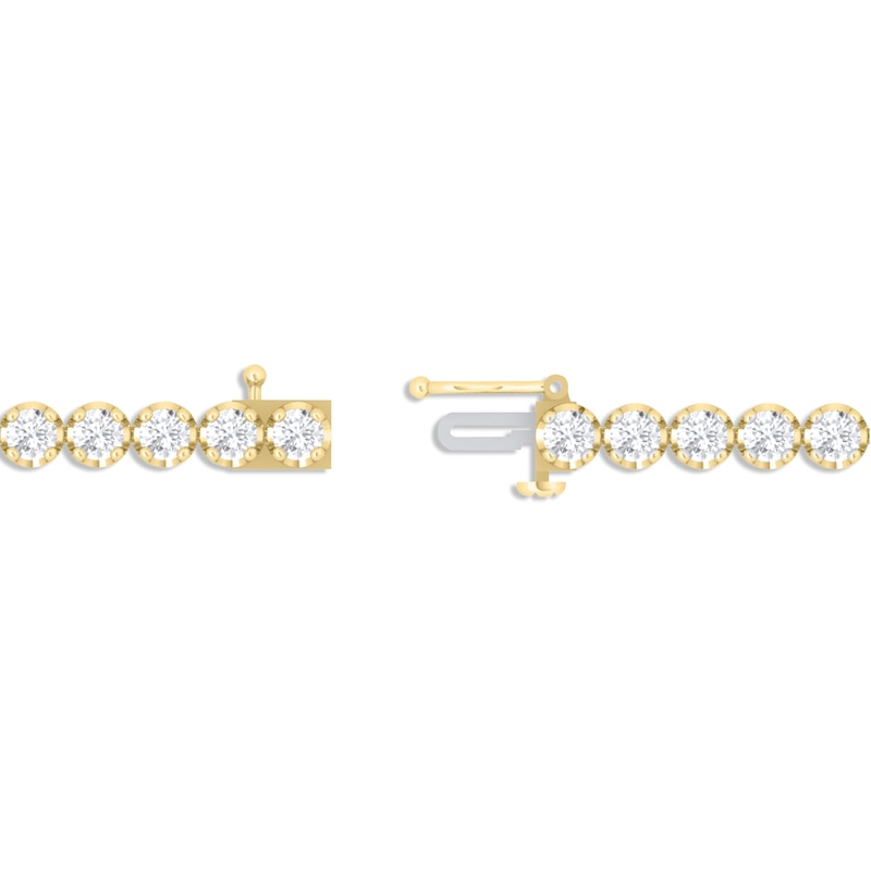 Main Image 3 of Previously Owned KAY Lab-Grown Diamonds Line Bracelet 5 ct tw 14K Yellow Gold 7&quot;