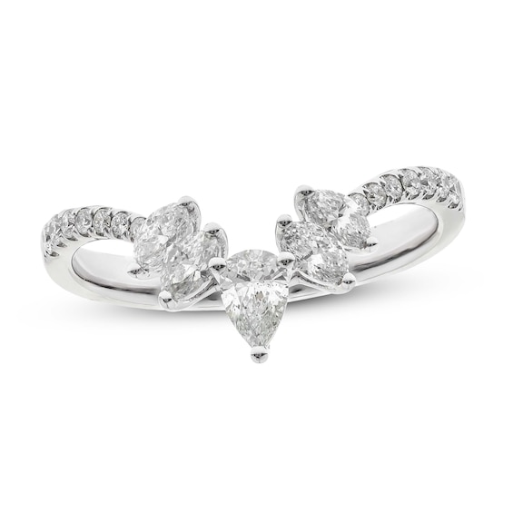 Previously Owned Diamond Contour Ring 1/2 ct tw Pear/Marquise/Round 14K White Gold
