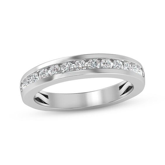 Previously Owned Channel-Set Diamond Wedding Band 1/2 ct tw 14K White Gold Size 8