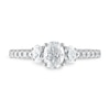 Thumbnail Image 3 of Previously Owned Three Stone Diamond Engagement Ring 1 ct tw Oval/Round 14K White Gold