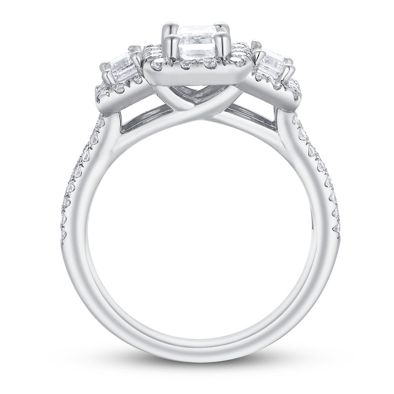 Main Image 2 of Previously Owned Three-Stone Diamond Ring 2 carats tw 14K White Gold
