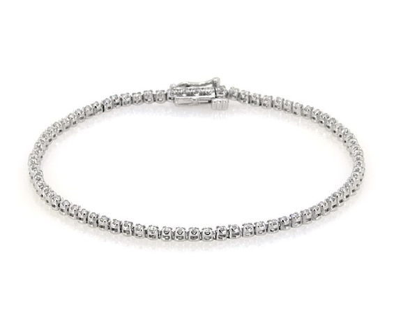 Previously Owned KAY Lab-Grown Diamonds Tennis Bracelet 1 ct tw 10K White Gold 7"