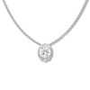 Thumbnail Image 1 of Previously Owned Diamond Necklace 7/8 ct tw Round-cut 14K White Gold 18"