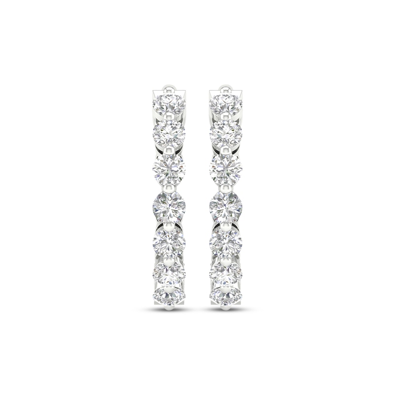 Main Image 2 of Previously Owned KAY Lab-Grown Diamonds Inside-Out Hoop Earrings 3/4 ct tw 14K White Gold