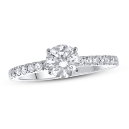 Previously Owned Lab-Grown Diamonds Round-Cut Engagement Ring 1-1/4 ct tw 14K White Gold