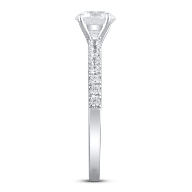 Main Image 2 of Previously Owned Lab-Grown Diamonds Round-Cut Engagement Ring 1-1/4 ct tw 14K White Gold