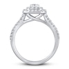 Thumbnail Image 3 of Previously Owned Lab-Grown Diamonds Cushion Frame Engagement Ring 1 ct tw 14K White Gold