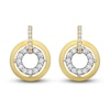 Thumbnail Image 2 of Previously Owned Diamond Circle Drop Earrings 1/2 ct tw Round-cut 10K Yellow Gold