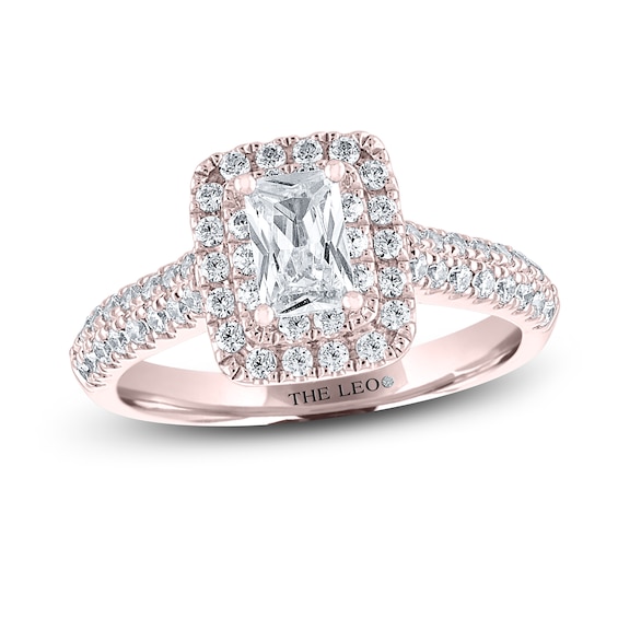Previously Owned THE LEO Diamond Emerald-Cut Engagement Ring 1 ct tw 14K Rose Gold Size 6