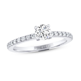 Previously Owned THE LEO Diamond Round-Cut Engagement Ring 3/4 ct tw 14K White Gold Size 8