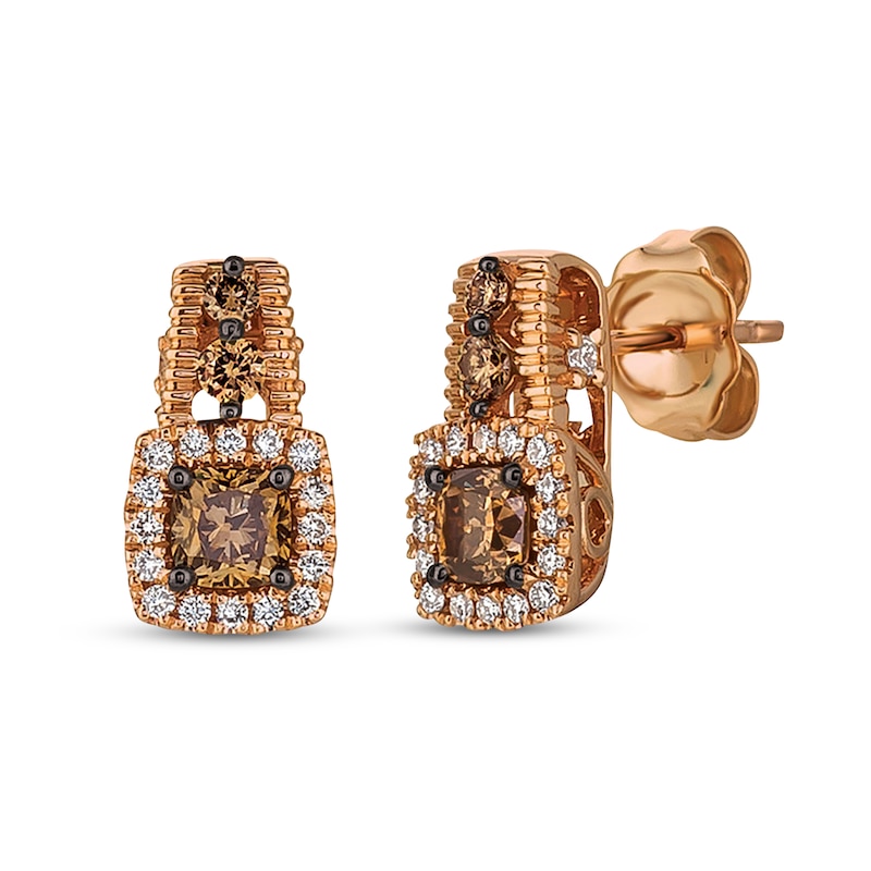 Main Image 1 of Previously Owned Le Vian Chocolatier Diamond Earrings 5/8 ct tw 14K Strawberry Gold