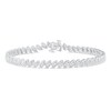 Thumbnail Image 1 of Previously Owned Diamond Marquise Link Bracelet 1/2 ct tw Round-cut Sterling Silver 7.25&quot;