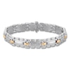 Thumbnail Image 1 of Previously Owned Men's Diamond Bracelet 1/10 ct tw Sterling Silver/10K Yellow Gold 8.5"