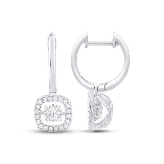 Previously Owned Unstoppable Love Diamond Dangle Earrings 1/2 ct tw 10K White Gold
