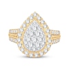 Thumbnail Image 3 of Previously Owned Multi-Diamond Pear Frame Engagement Ring 2 ct tw 10K Yellow Gold