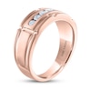 Thumbnail Image 2 of Previously Owned Men's THE LEO Diamond Wedding Band 3/8 ct tw Round-Cut 14K Rose Gold