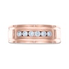 Thumbnail Image 3 of Previously Owned Men's THE LEO Diamond Wedding Band 3/8 ct tw Round-Cut 14K Rose Gold