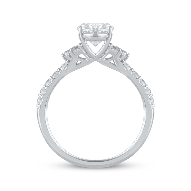 Main Image 2 of Previously Owned Lab-Grown Diamonds Diamond Oval-Cut Engagement Ring 2 ct tw 14K White Gold