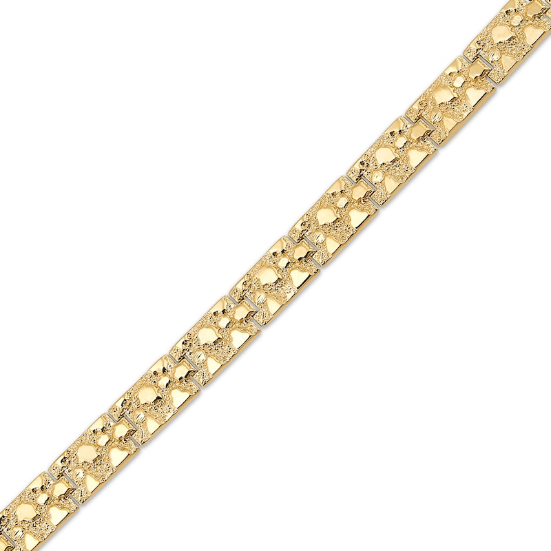 Main Image 2 of Previously Owned Nugget Geometric Link Bracelet 10K Yellow Gold 8.5&quot;