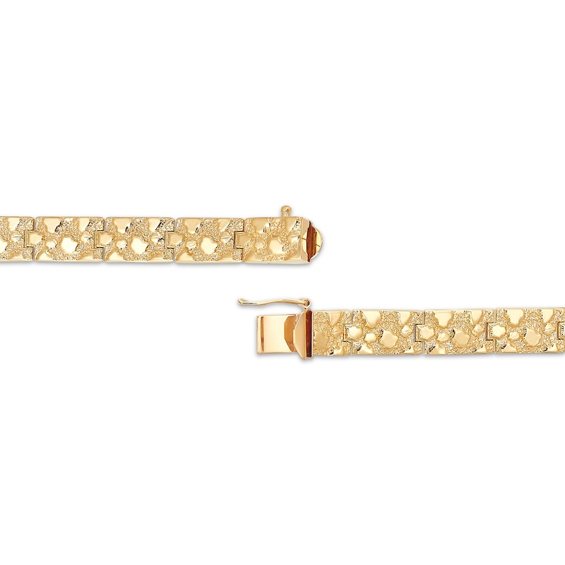 Main Image 3 of Previously Owned Nugget Geometric Link Bracelet 10K Yellow Gold 8.5&quot;