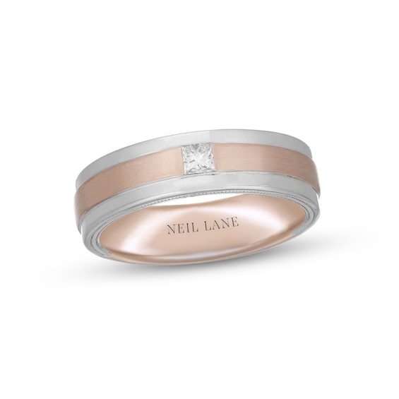 Previously Owned Neil Lane Men's Diamond Wedding Band 1/6 ct tw 14K Two-Tone Gold