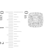 Thumbnail Image 2 of Previously Owned Diamond Stud Earrings 1 ct tw Princess & Round-cut 10K White Gold (J/I3)