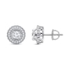 Thumbnail Image 0 of Previously Owned Diamond Halo Earrings 1 ct tw Round-Cut 10K White Gold (J/I3)