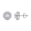 Thumbnail Image 1 of Previously Owned Diamond Halo Earrings 1 ct tw Round-Cut 10K White Gold (J/I3)