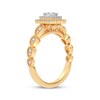 Thumbnail Image 2 of Previously Owned Vintage-Style Princess & Round-Cut Diamond Engagement Ring 1/2 ct tw 10K Yellow Gold