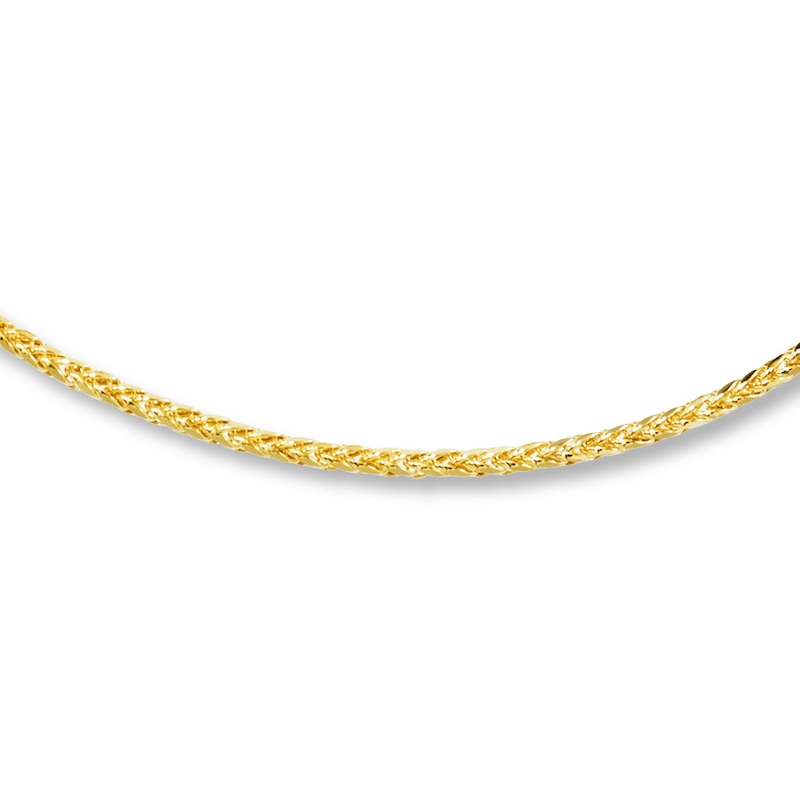 Main Image 1 of Previously Owned Wheat Chain Necklace Hollow 10K Yellow Gold 22&quot;