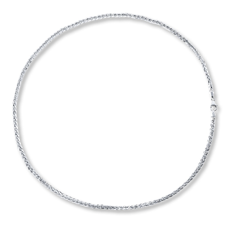 Main Image 2 of Previously Owned Wheat Chain Hollow 10K White Gold 22"