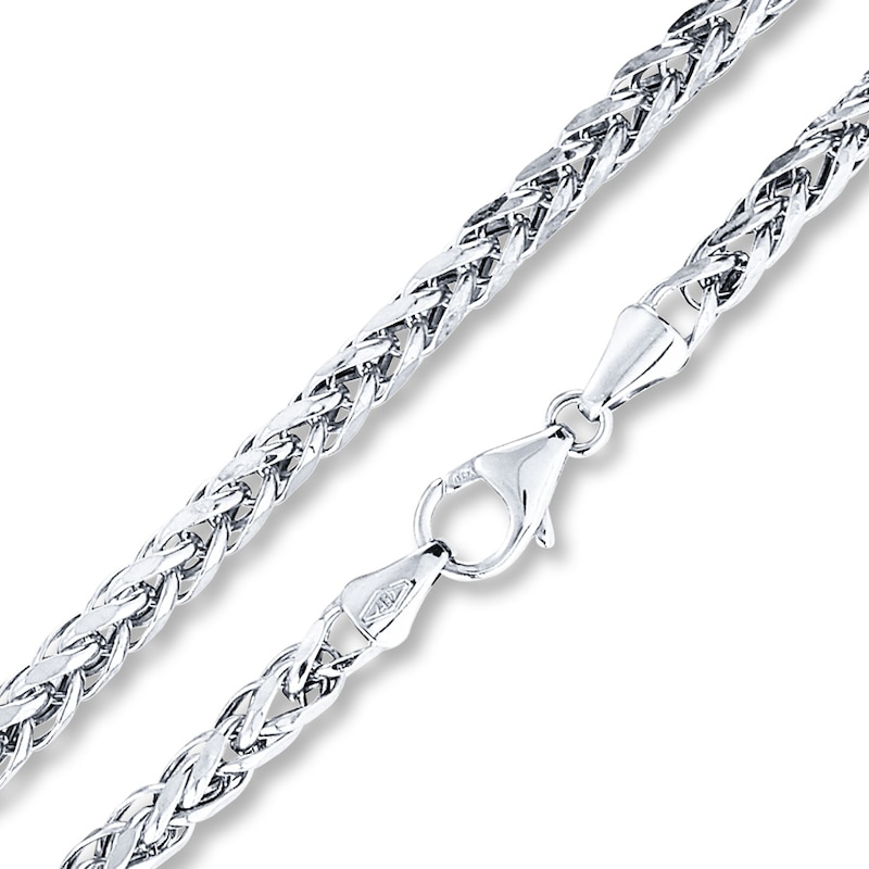 Main Image 3 of Previously Owned Wheat Chain Hollow 10K White Gold 22"