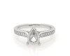 Thumbnail Image 1 of Previously Owned Diamond Engagement Ring Setting 1/2 ct tw Pear-shaped 14K White Gold