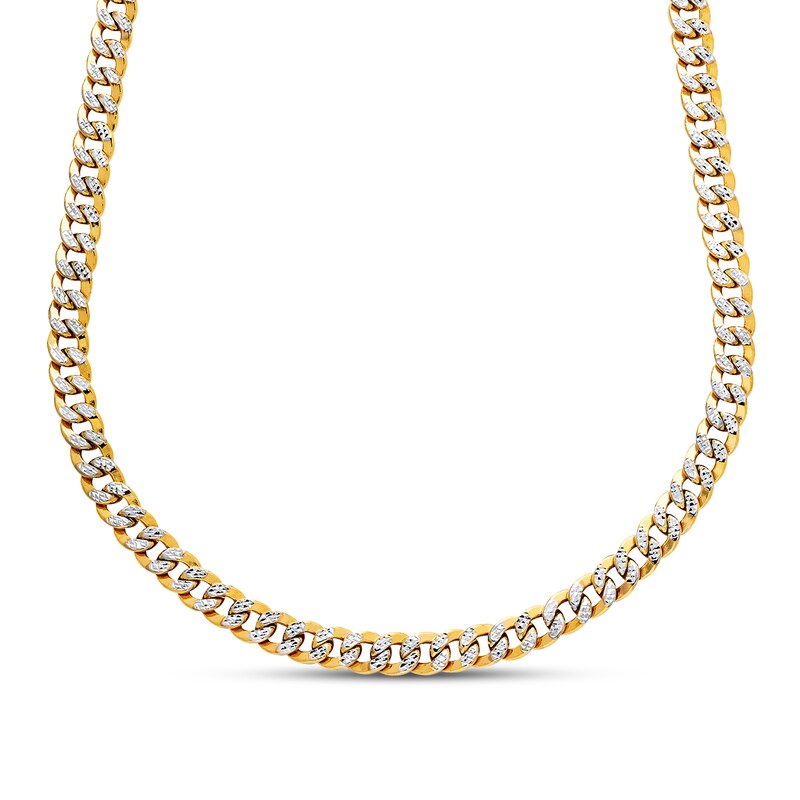 Main Image 1 of Previously Owned Curb Link Necklace Semi-Solid 10K Two-Tone Gold 22&quot;