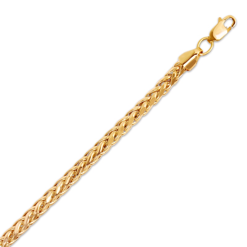 Main Image 2 of Previously Owned Wheat Chain Necklace Hollow 10K Yellow Gold 24&quot;