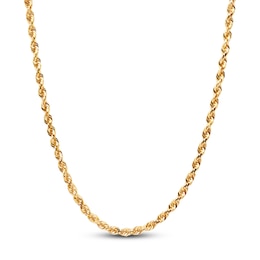 Previously Owned Rope Chain Solid 10K Yellow Gold 24"