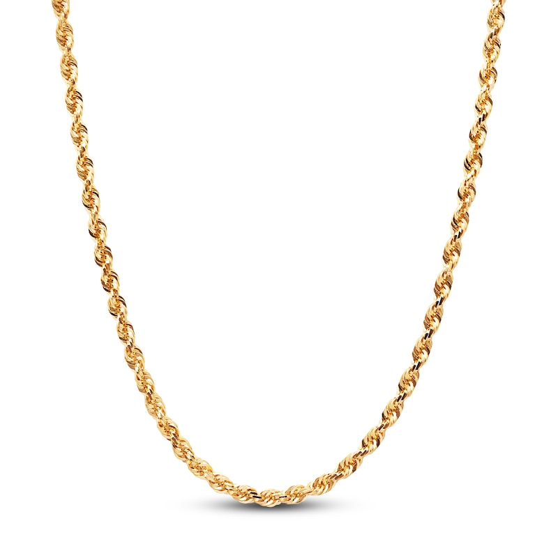 Main Image 1 of Previously Owned Rope Chain Solid 10K Yellow Gold 24&quot;